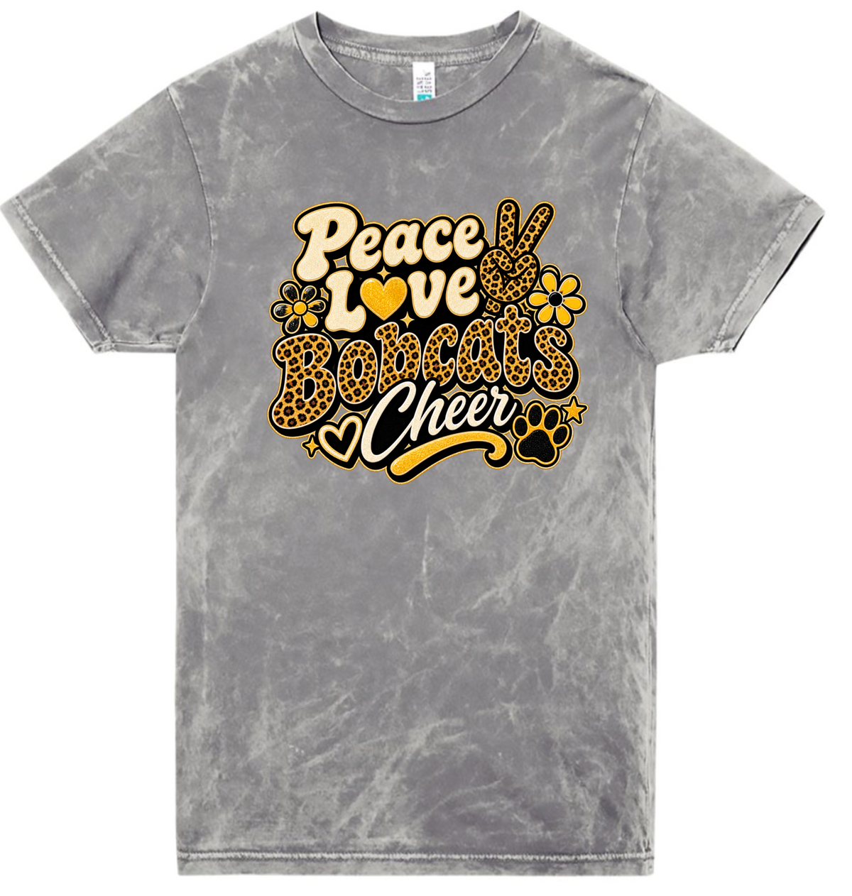T-Shirt - Silver Acid - Peace Love Cheer