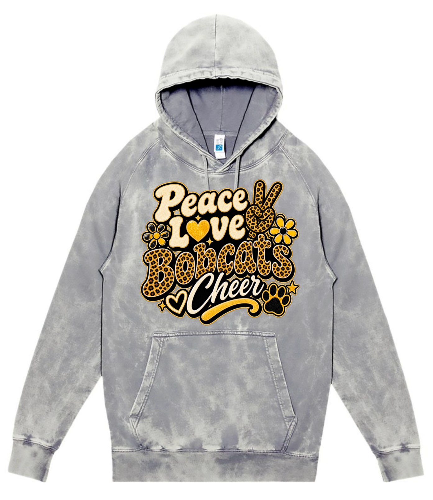 Hoodie - Silver Acid - Peace Love Cheer