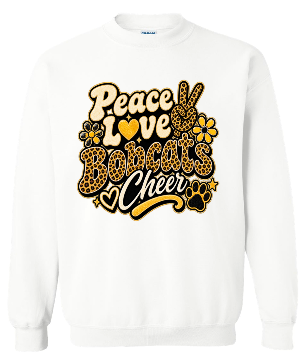 Crew Neck - White - Peace Love Cheer