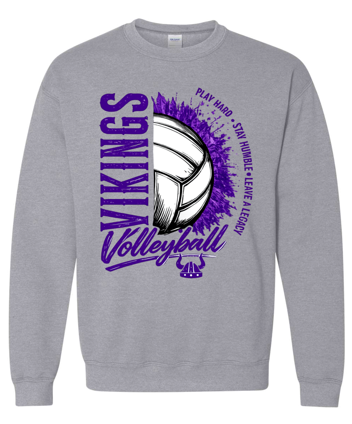 Crew Neck - Sport Grey - Play Hard