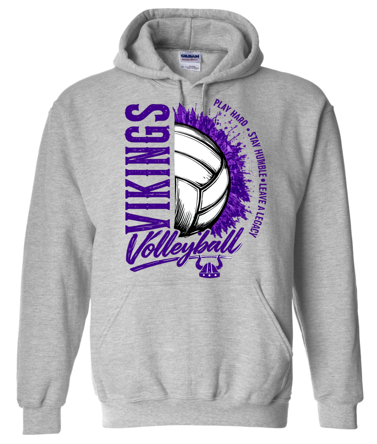 Hoodie - Sport Grey - Play Hard