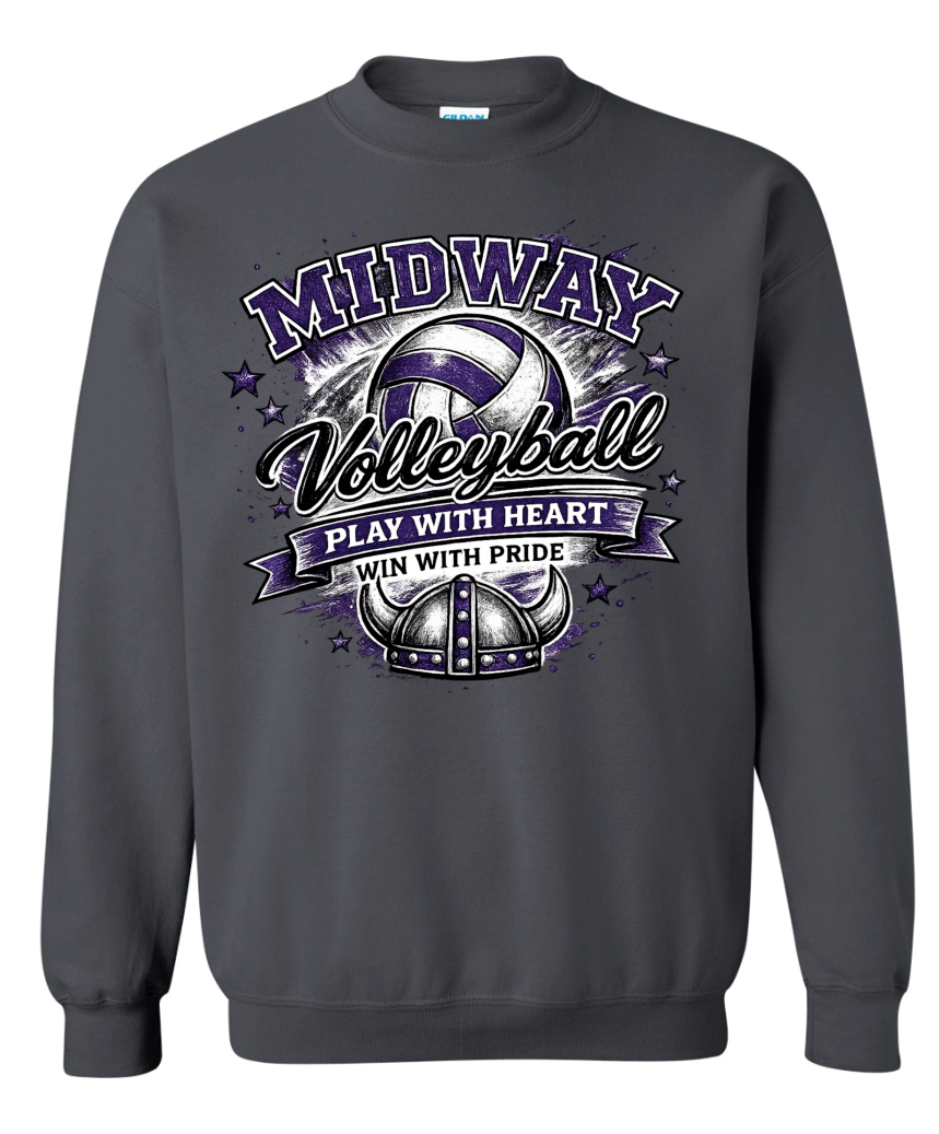 Crew Neck - Charcoal - Play With Heart