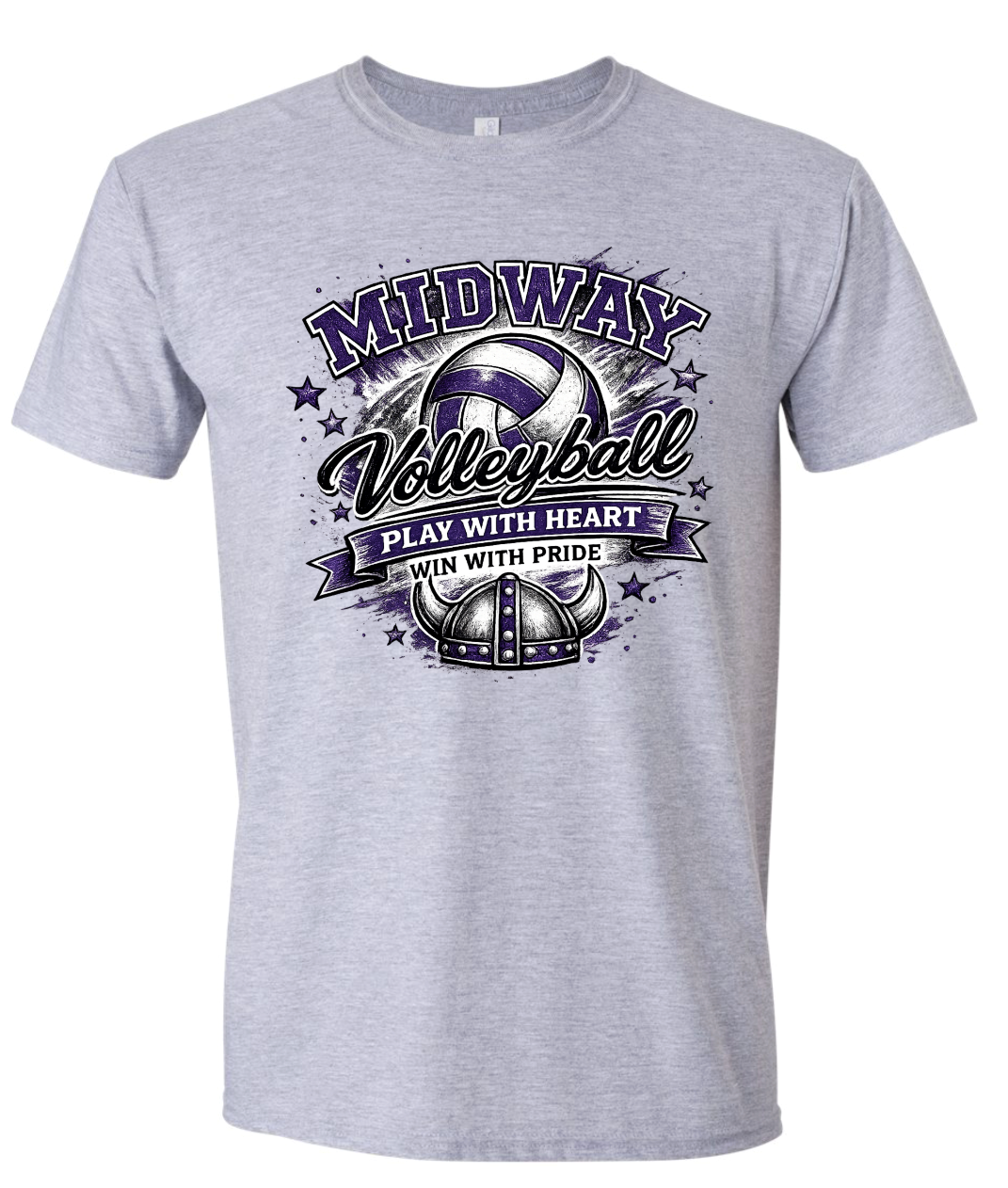 T-Shirt - Sport Grey - Play With Heart
