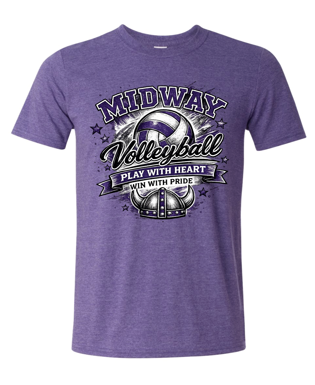 T-Shirt - Heather Purple - Play With Heart
