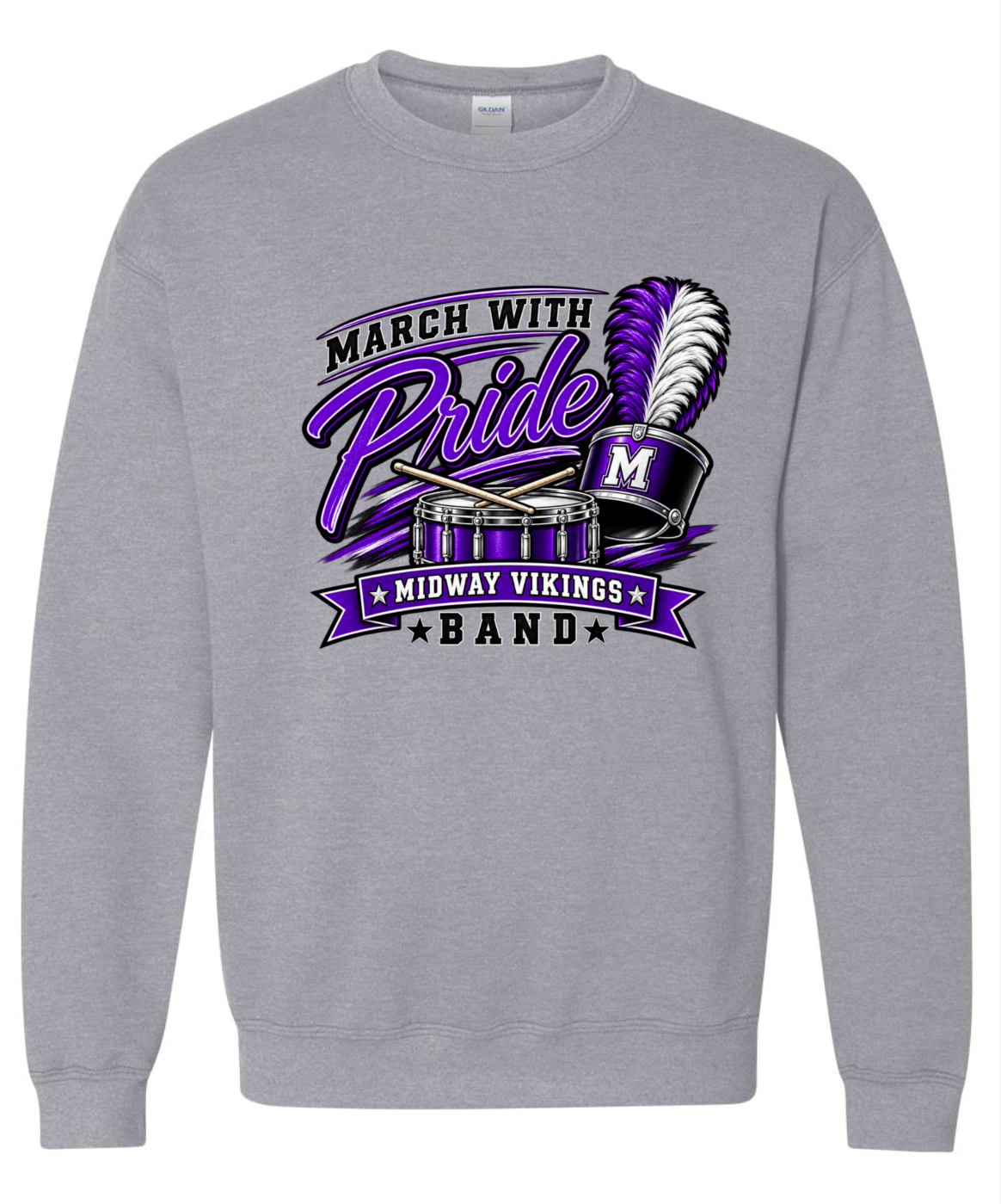 Crew Neck - Sport Grey - March With Pride