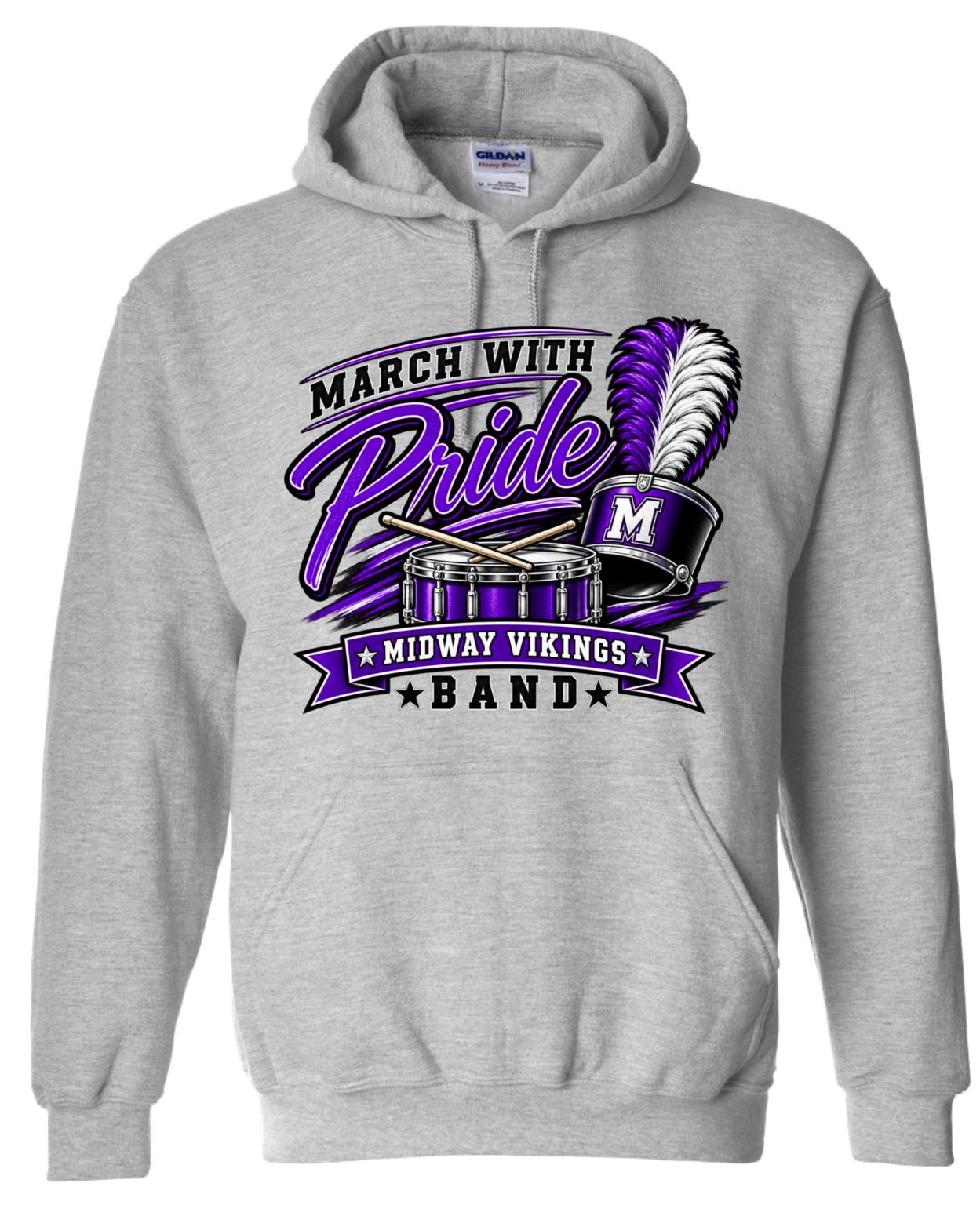 Hoodie - Sport Grey - March With Pride