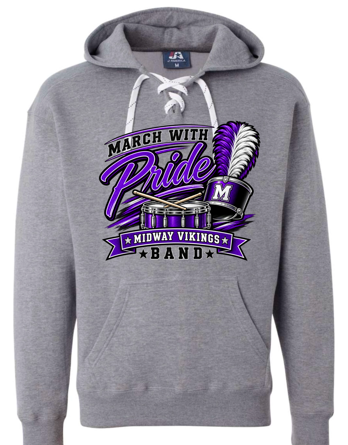 Hoodie lace - Sport Grey - March With Pride