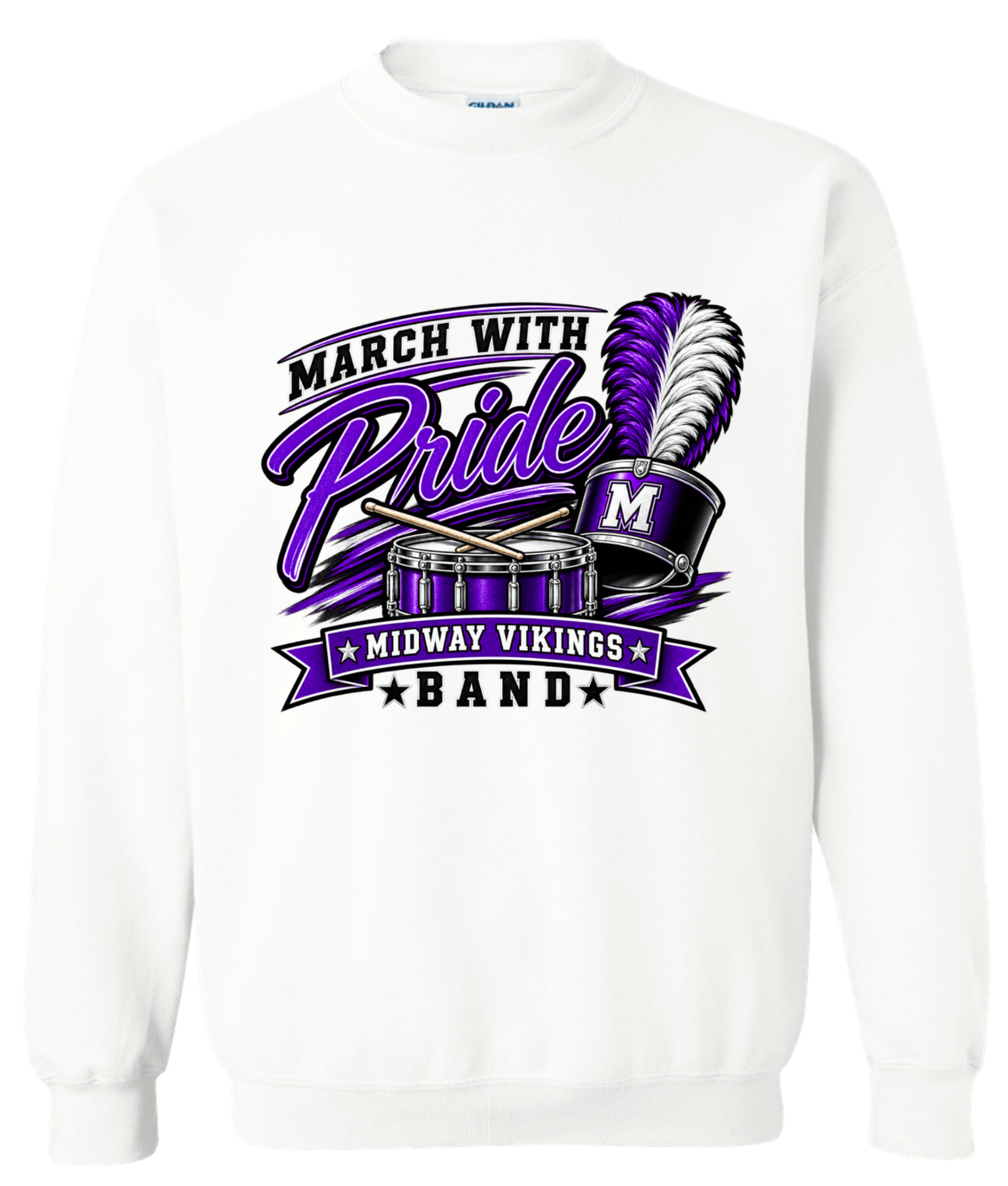 Crew Neck - White - March With Pride