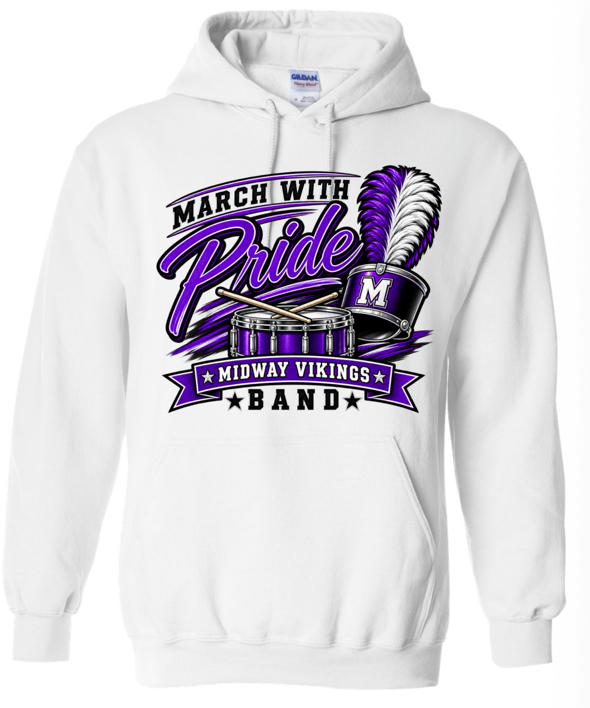Hoodie - White - March With Pride