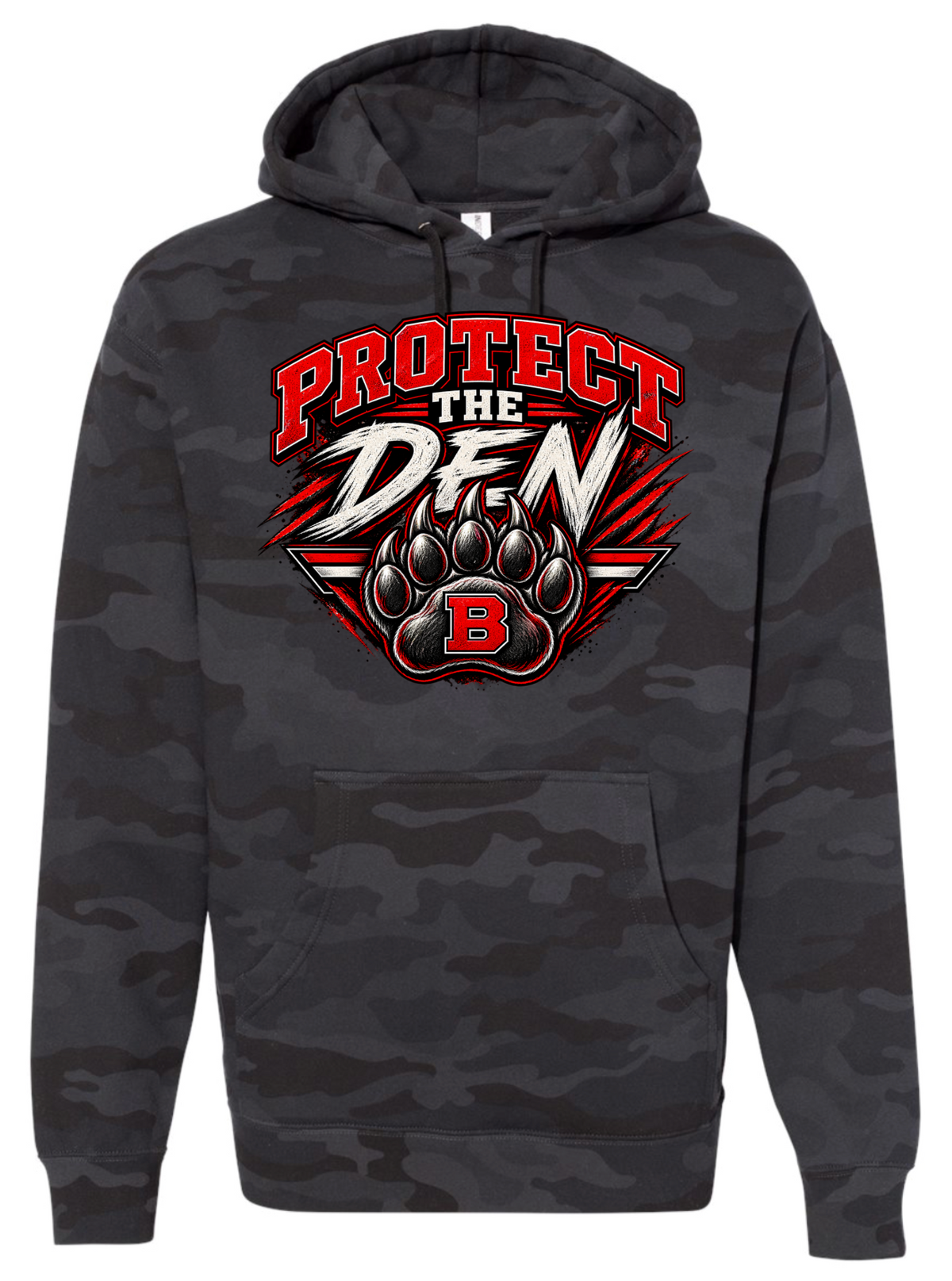Hoodie - Black Camo - Protect