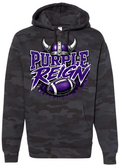 Hoodie - Black Camo - Reign Purple