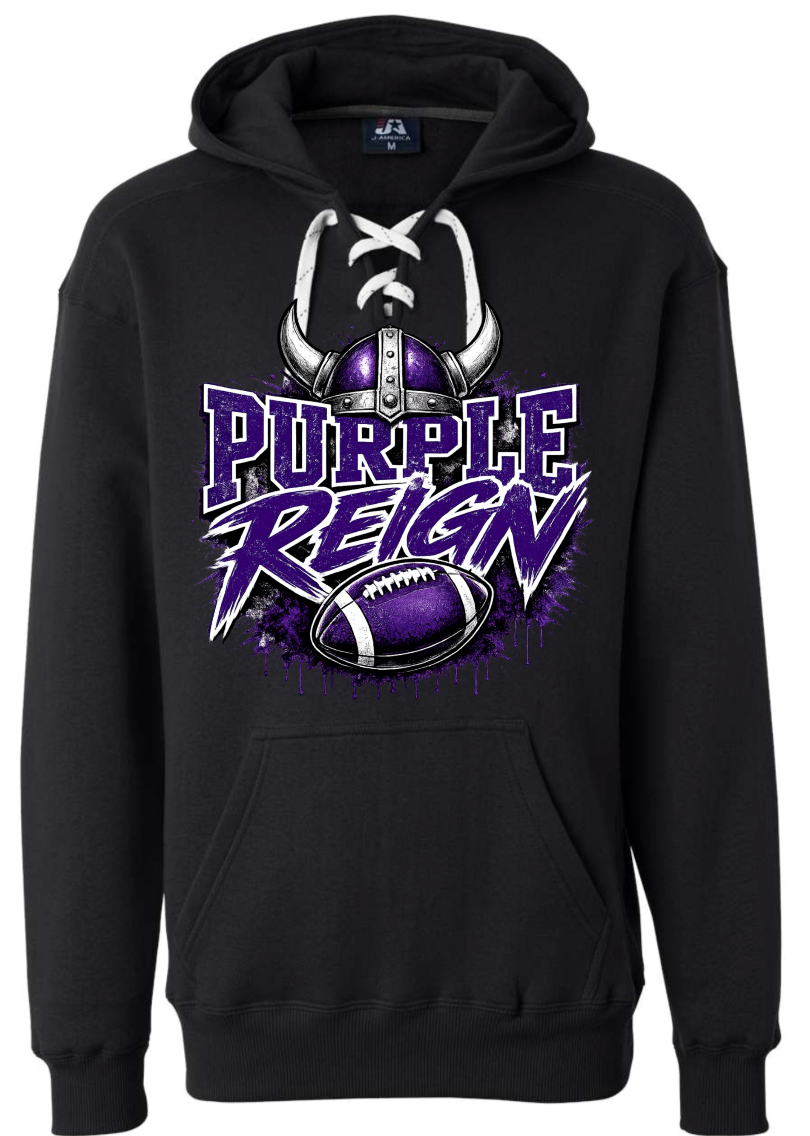 Hoodie lace - Charcoal - Reign Purple