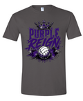 T-Shirt - Charcoal - Purple Reign