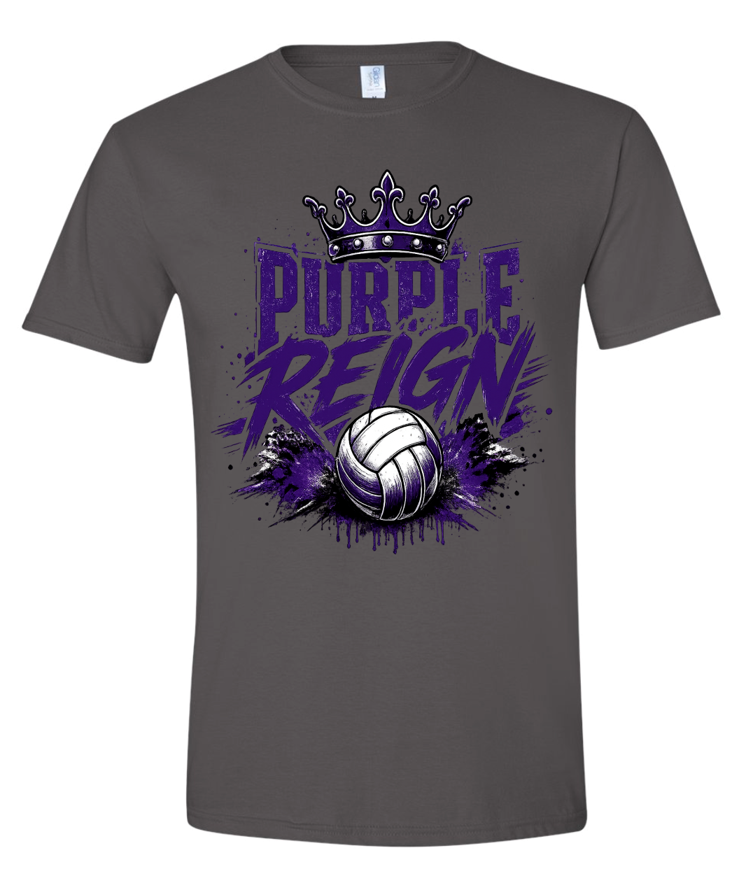 T-Shirt - Charcoal - Purple Reign