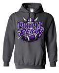 Hoodie - Charcoal - Reign Purple