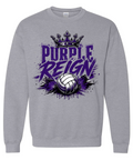 Crew Neck - Sport Grey - Purple Reign