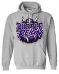 Hoodie - Sport Grey - Reign Purple