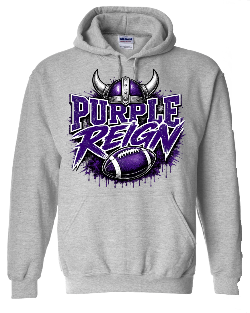 Hoodie - Sport Grey - Reign Purple