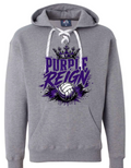 Hoodie lace - Sport Grey - Purple Reign