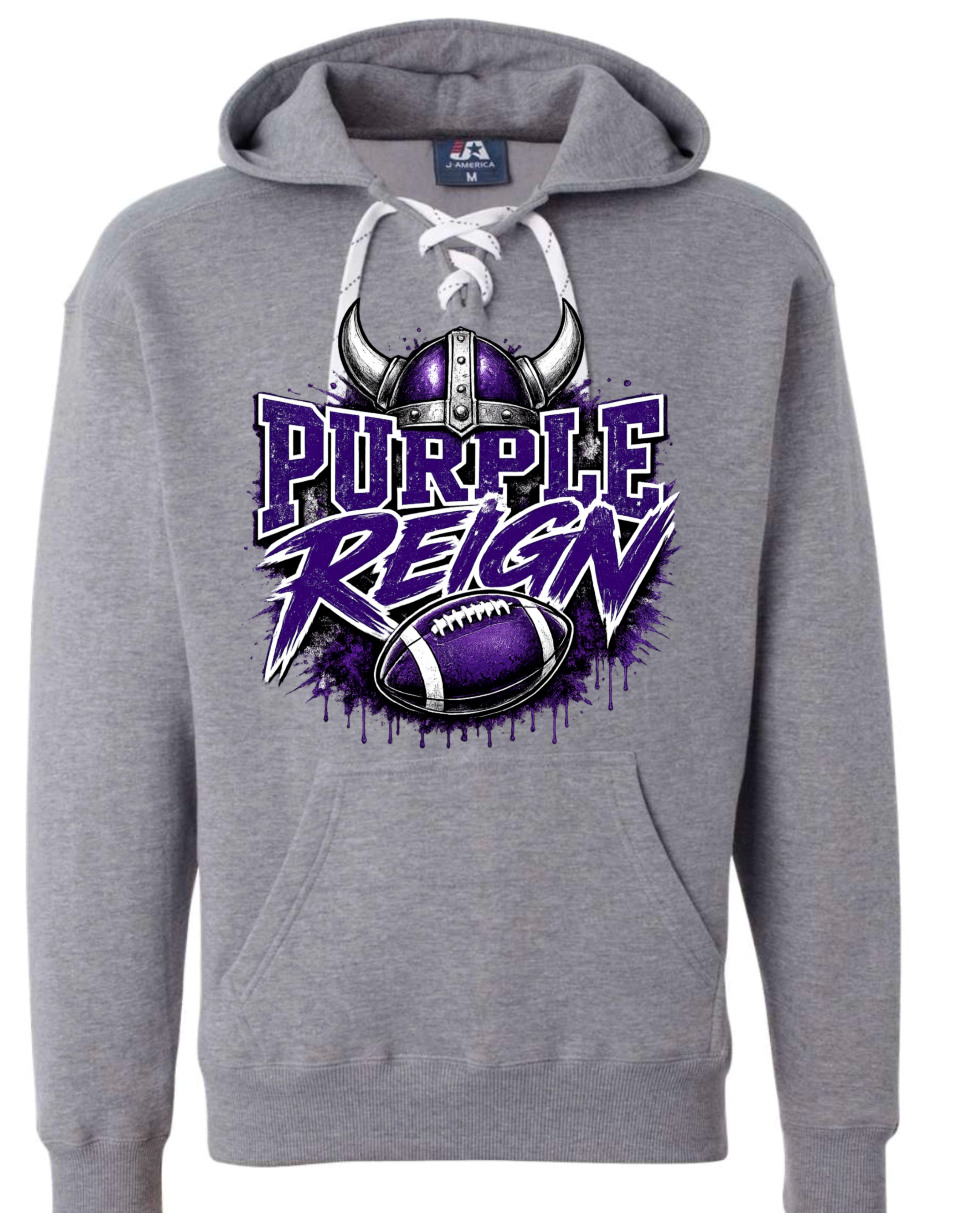 Hoodie lace - Sport Grey - Reign Purple