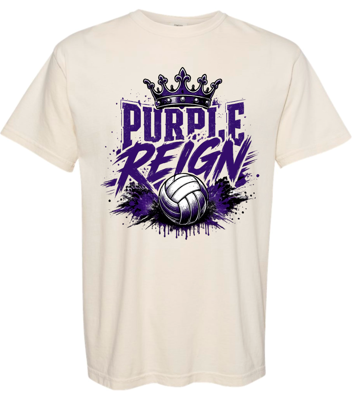 T-Shirt - Ivory - Purple Reign