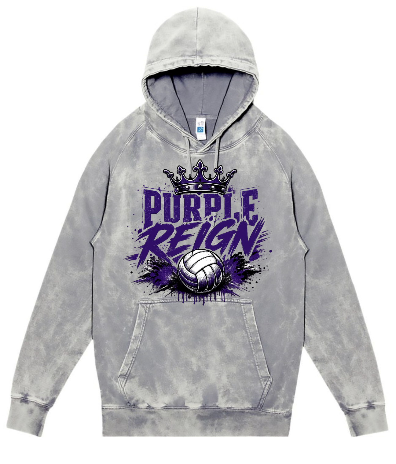 Hoodie - Silver Acid - Purple Reign