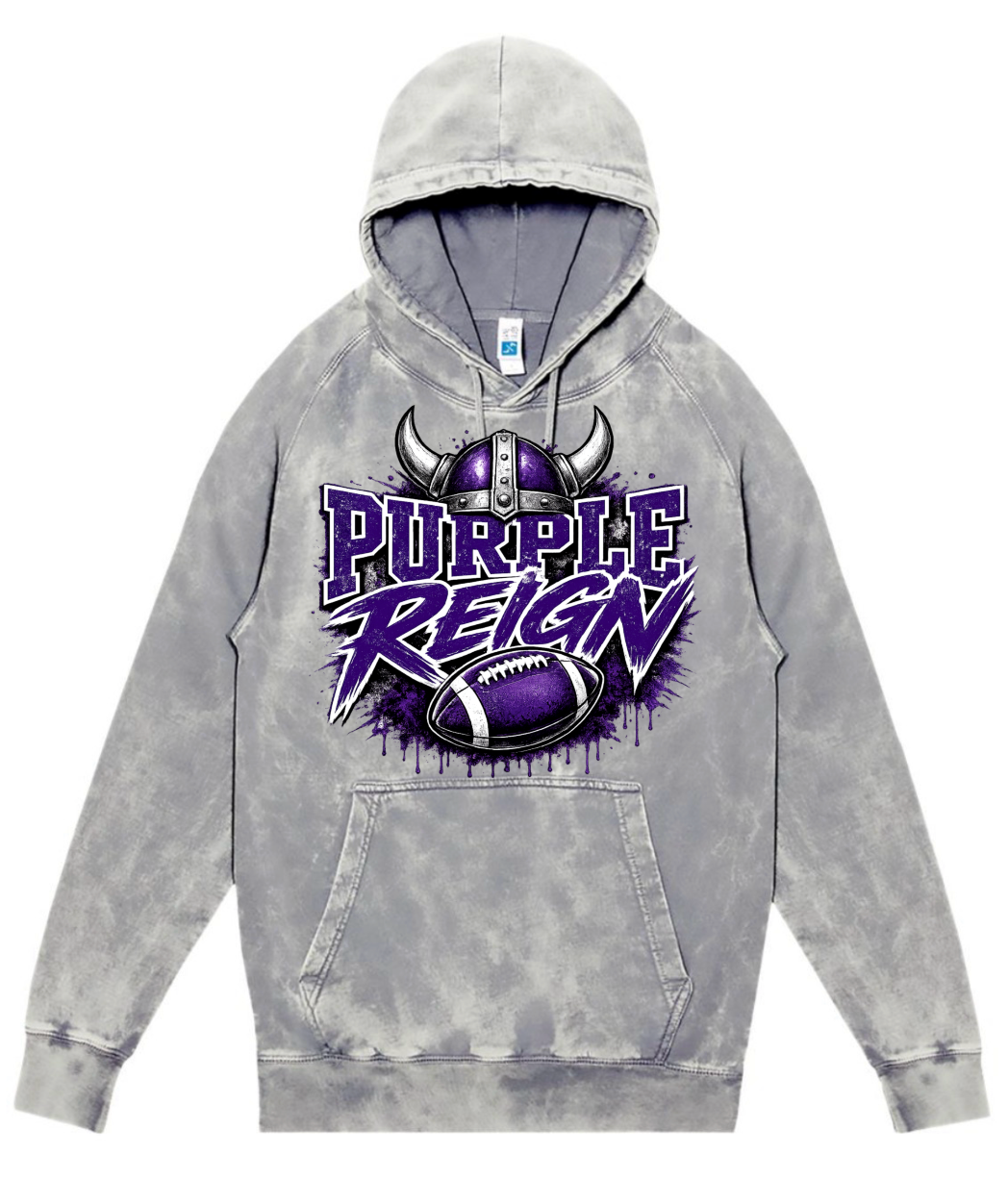 Hoodie - Silver Acid - Reign Purple