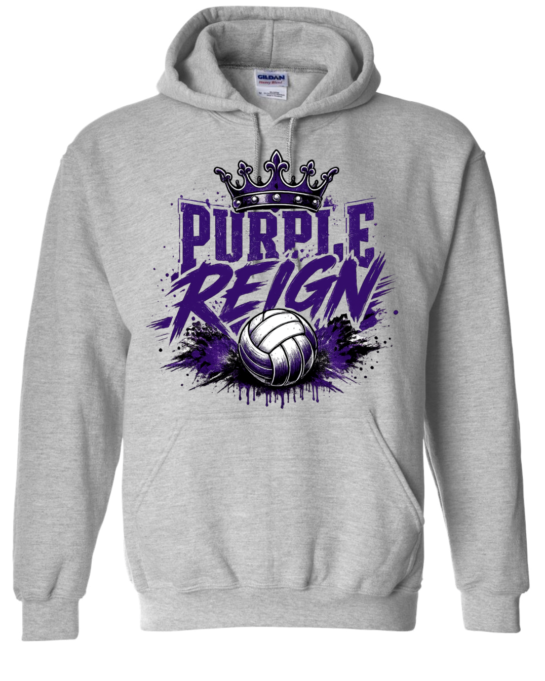 Hoodie - Sport Grey - Purple Reign