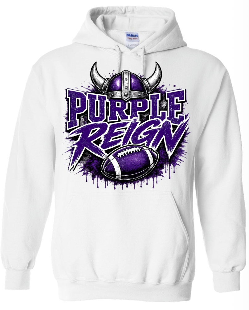 Hoodie - White - Reign Purple