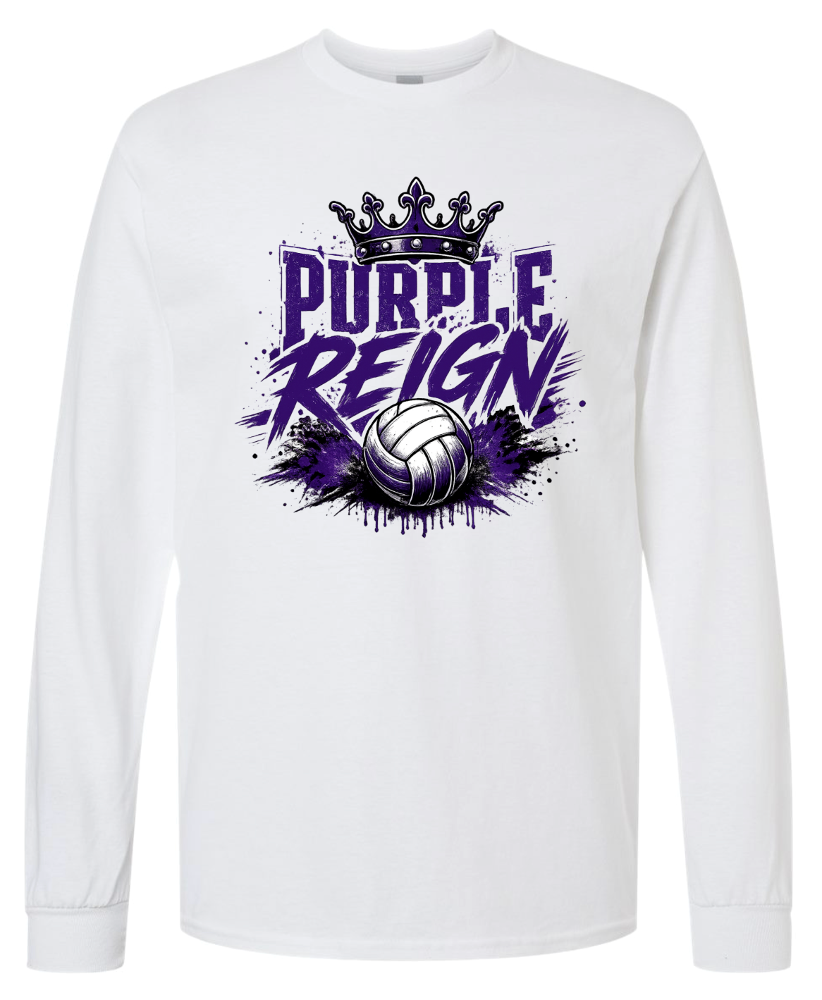 Long Sleeve - White - Purple Reign