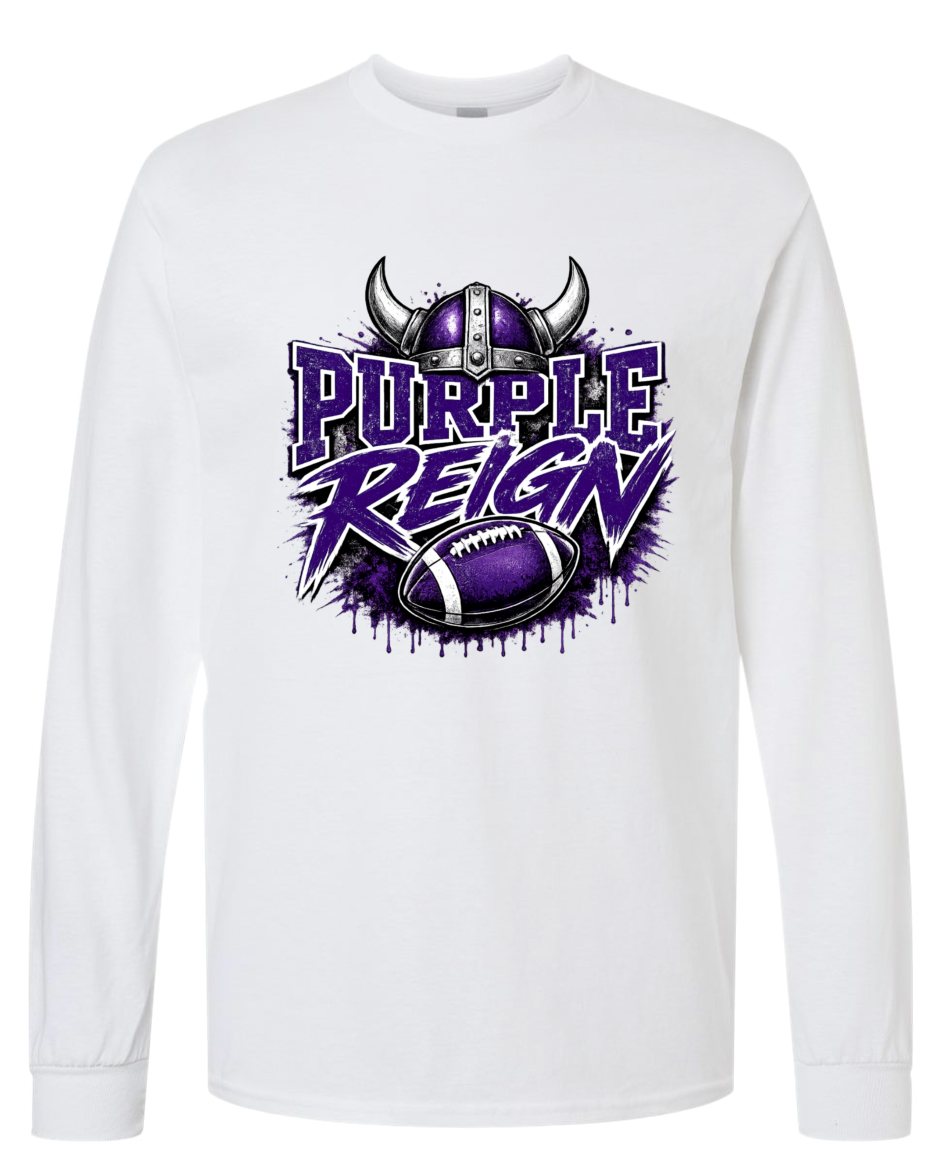 Long Sleeve - White - Reign Purple