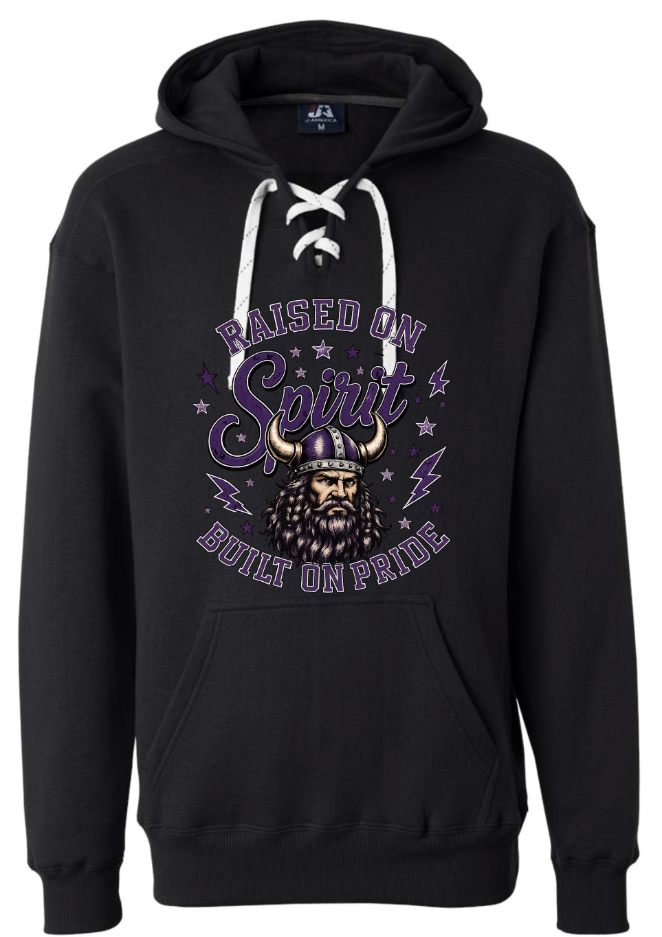 Hoodie lace - Black - Raised On Spirit