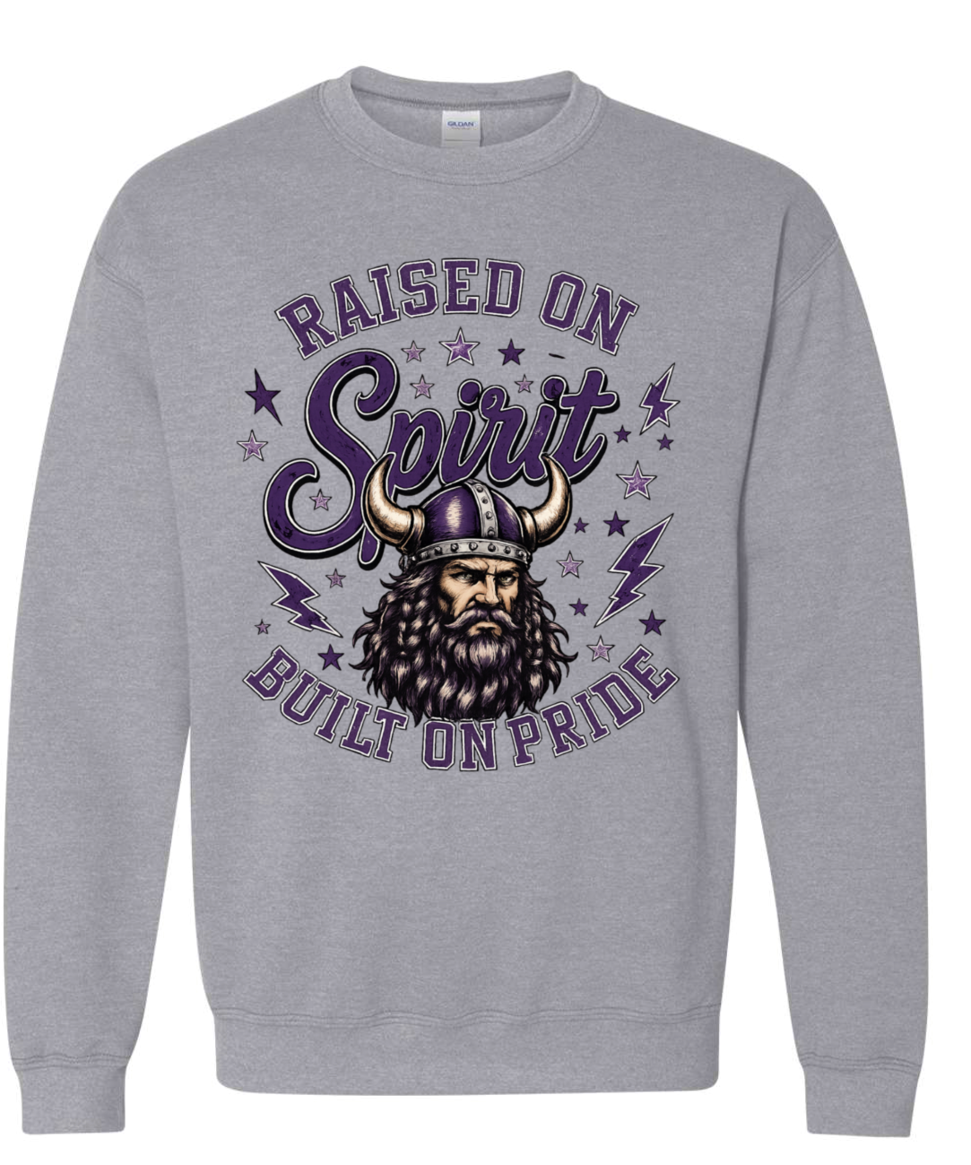 Crew Neck - Sport Grey - Raised On Spirit