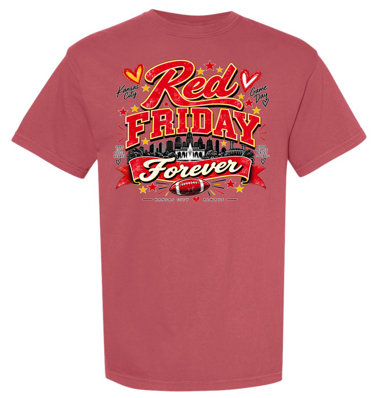 T-Shirt - Crimson - Friday Forever