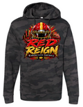 Hoodie - Black Camo - Red Reign
