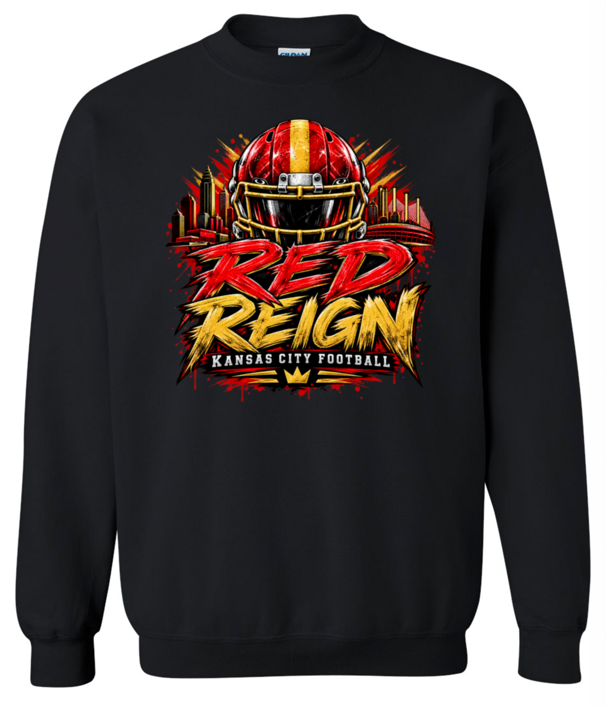 Crew Neck - Black - Red Reign