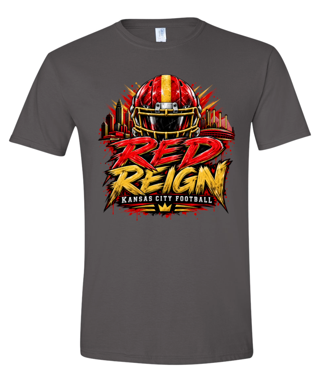 T-Shirt - Charcoal - Red Reign