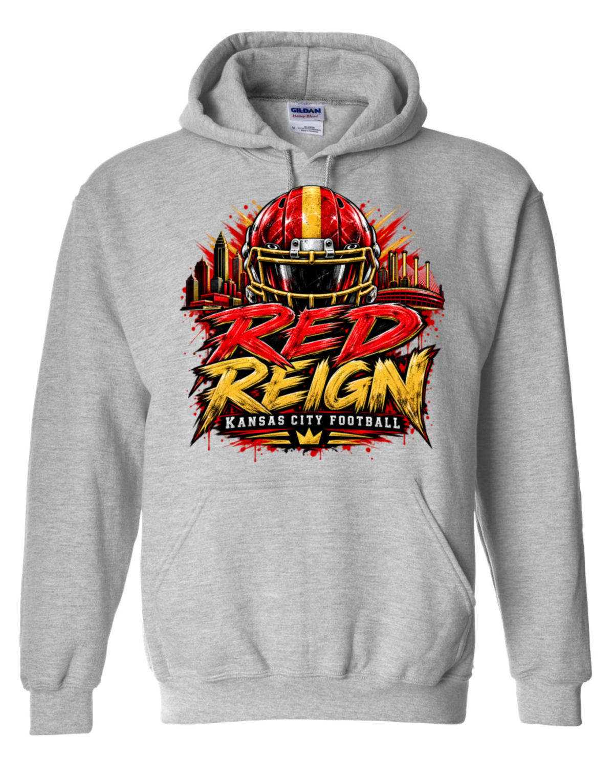 Hoodie - Sport Grey - Red Reign