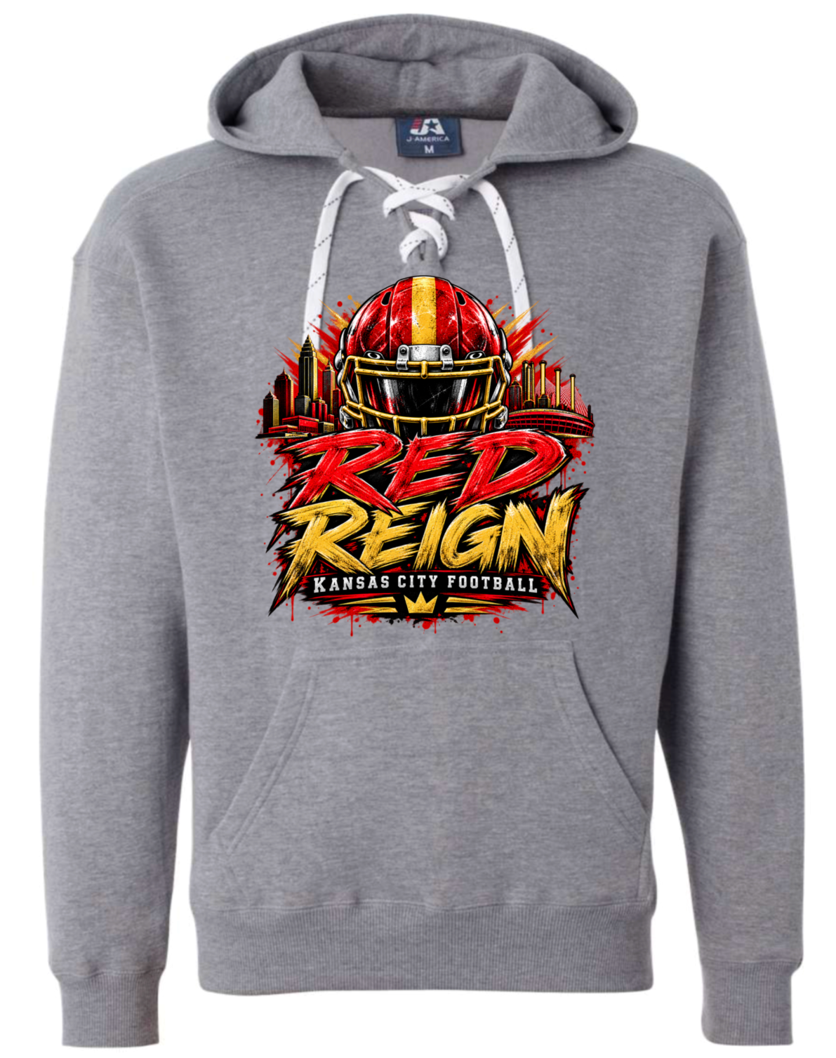 Hoodie lace - Sport Grey - Red Reign