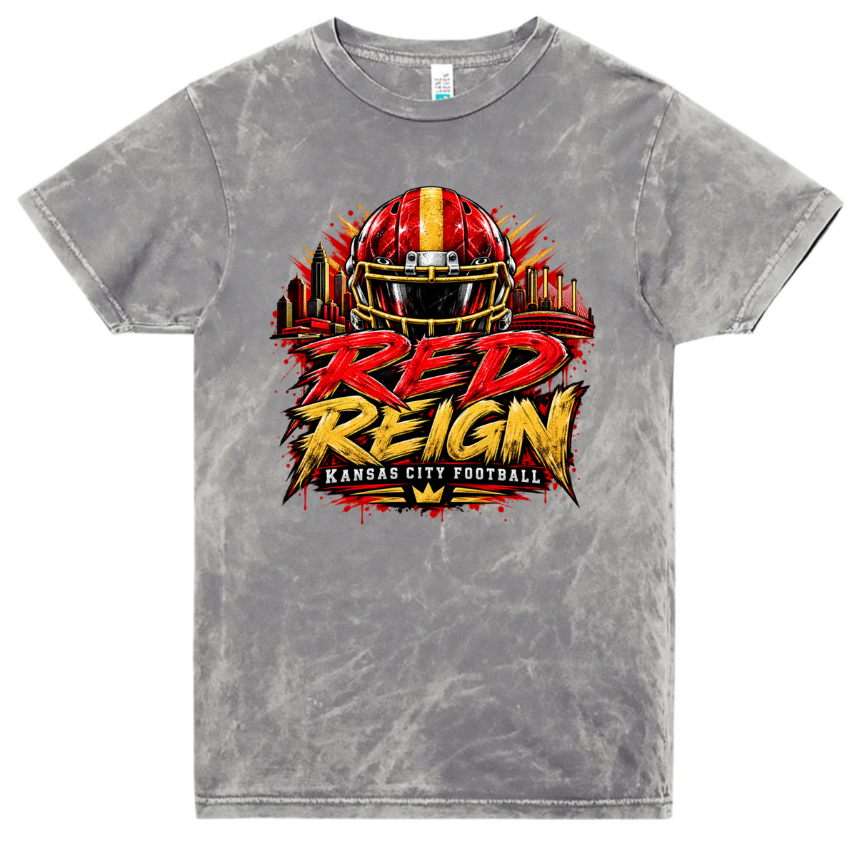 T-Shirt - Silver Acid - Red Reign