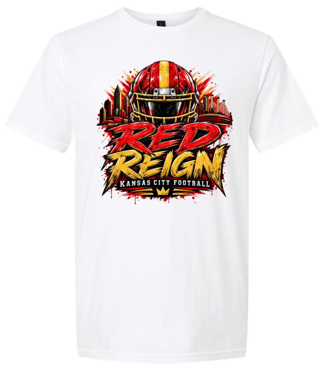 T-Shirt - White - Red Reign