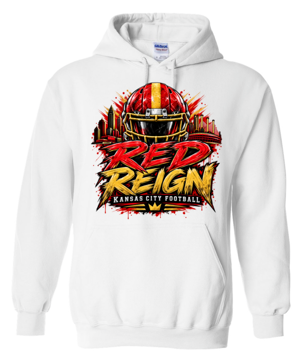 Hoodie - White - Red Reign