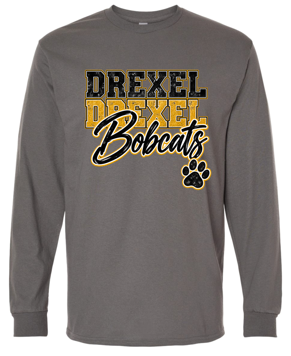 Long Sleeve - Charcoal - Paw Repeat