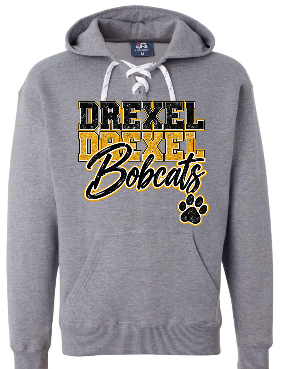 Hoodie lace - Sport Grey - Paw Repeat