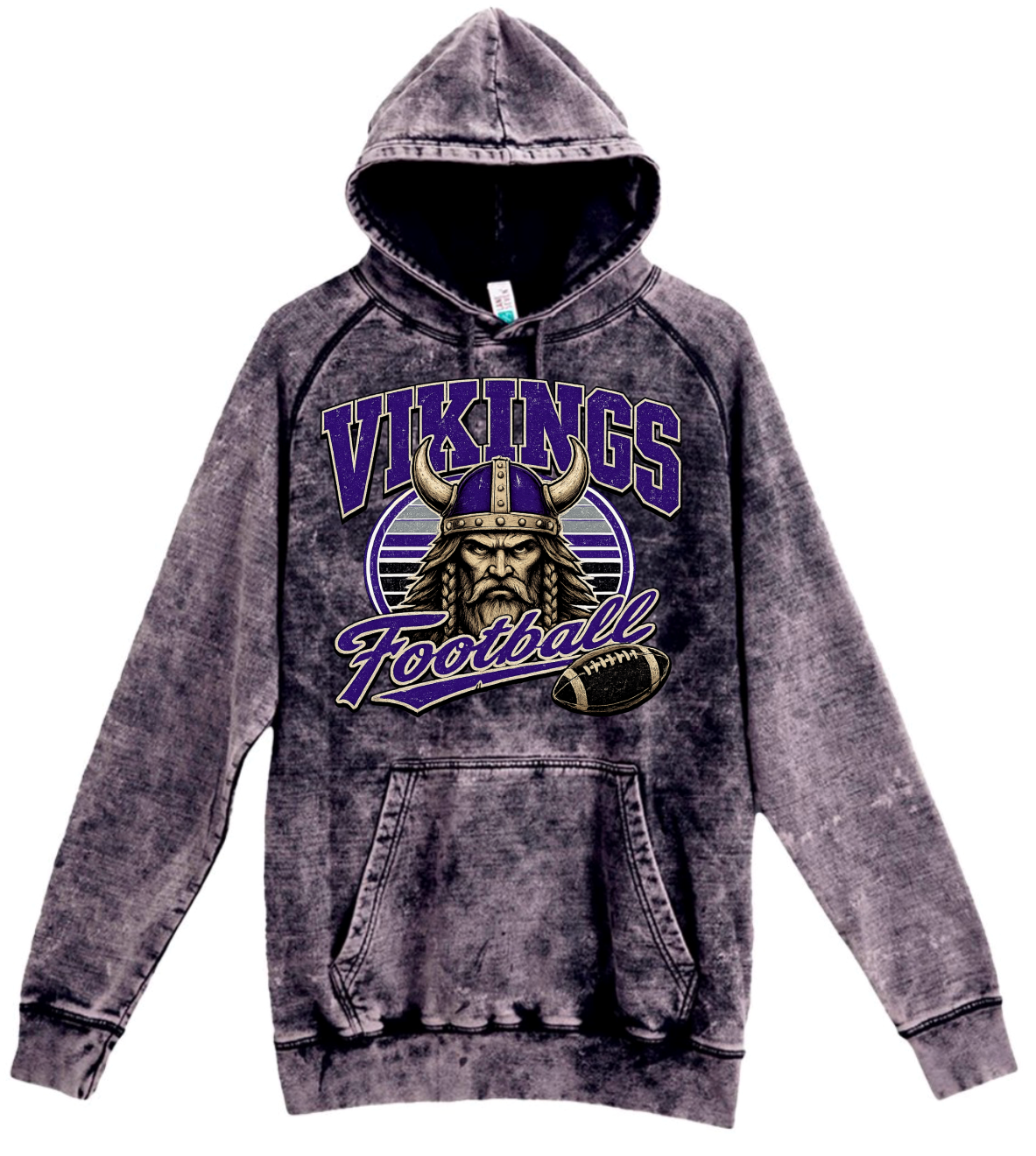 Hoodie - Black Acid - Viking Retro