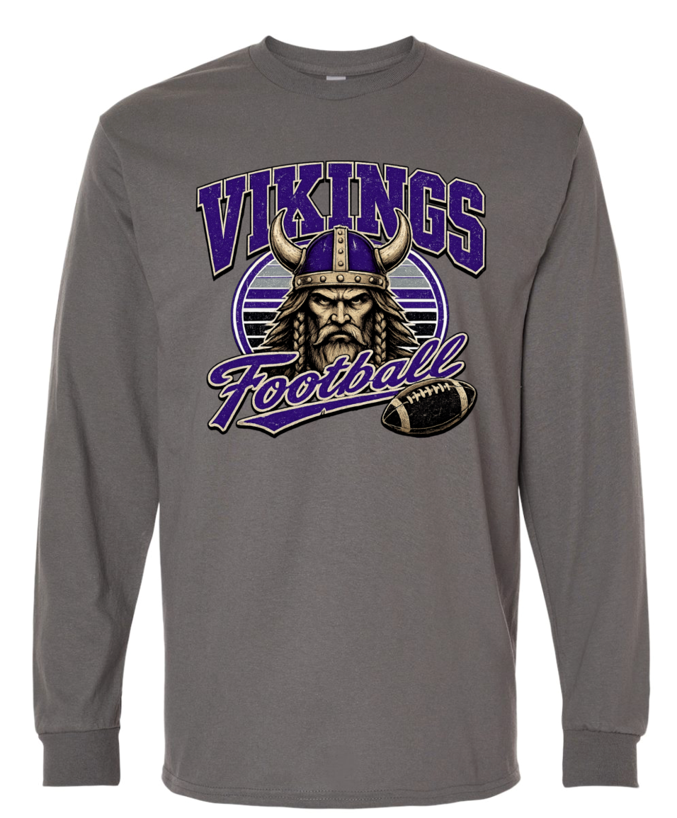 Long Sleeve - Charcoal - Viking Retro
