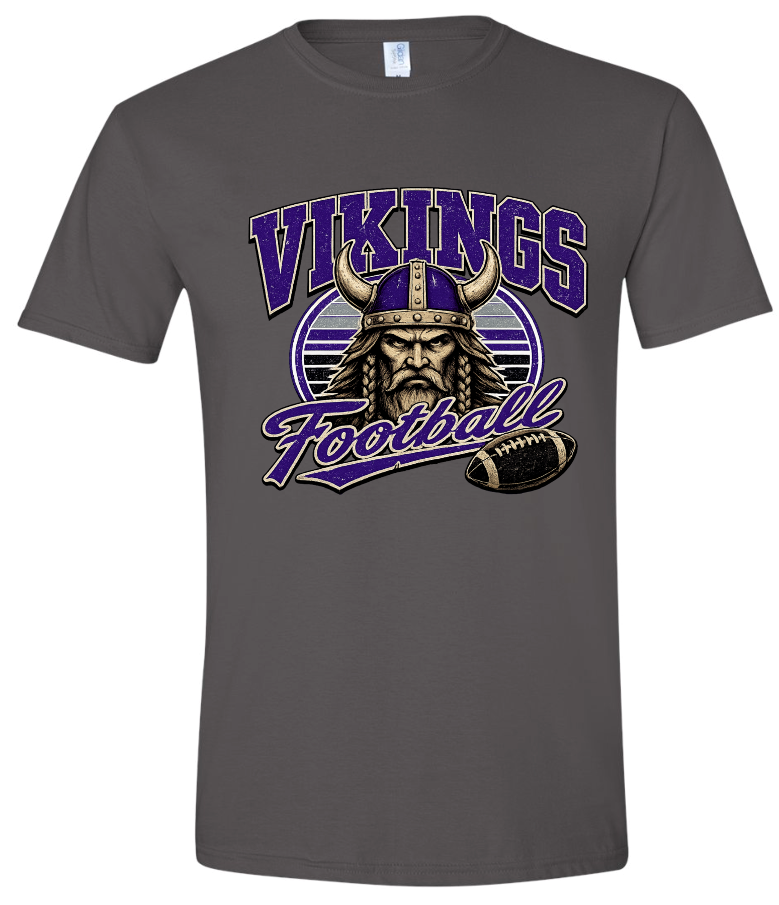 T-Shirt - Charcoal - Viking Retro