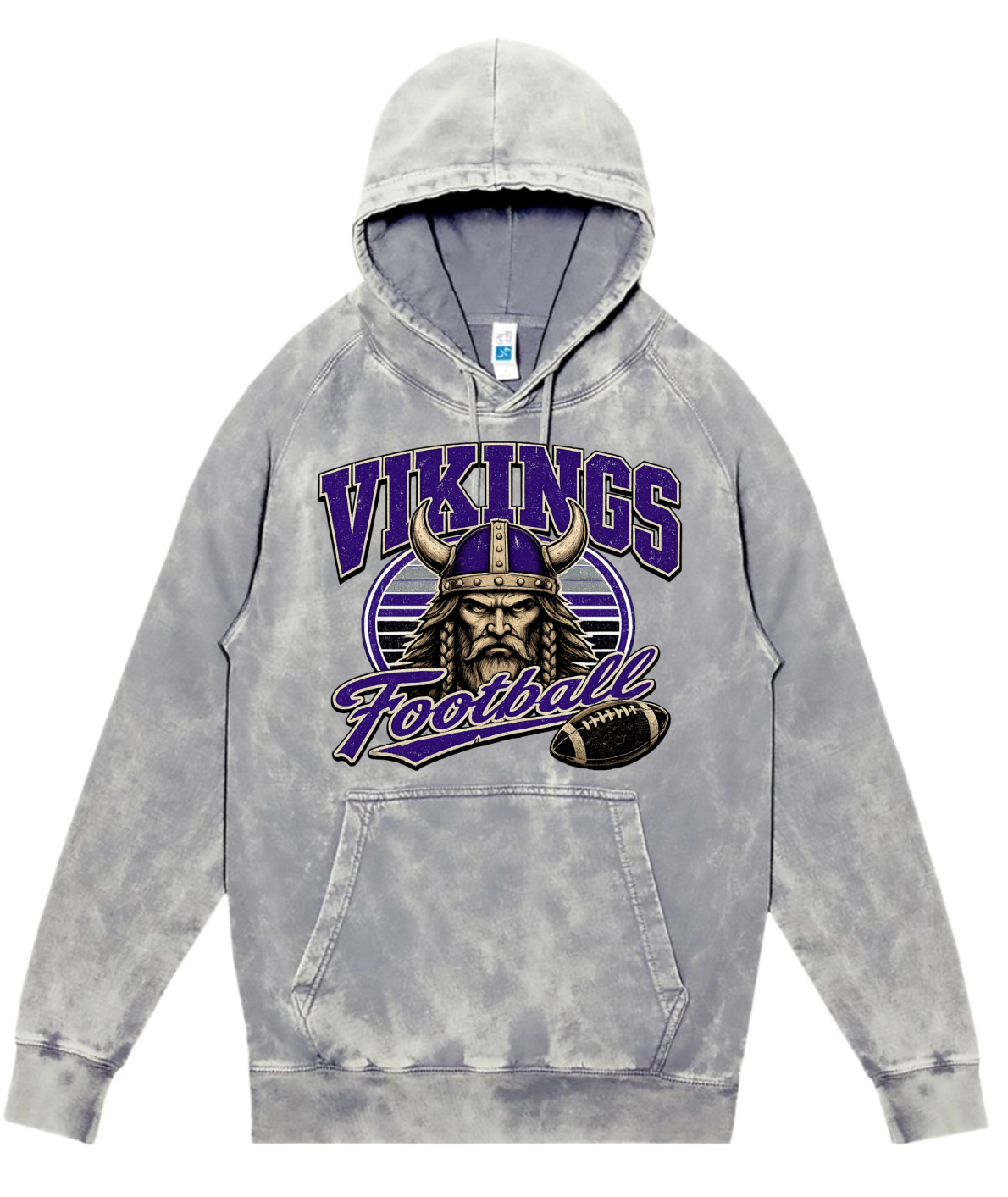 Hoodie - Silver Acid - Viking Retro