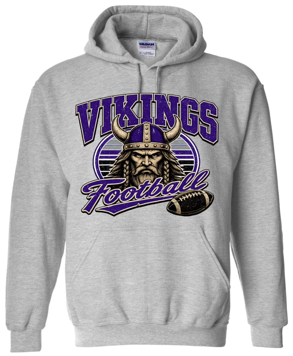 Hoodie - Sport Grey - Viking Retro