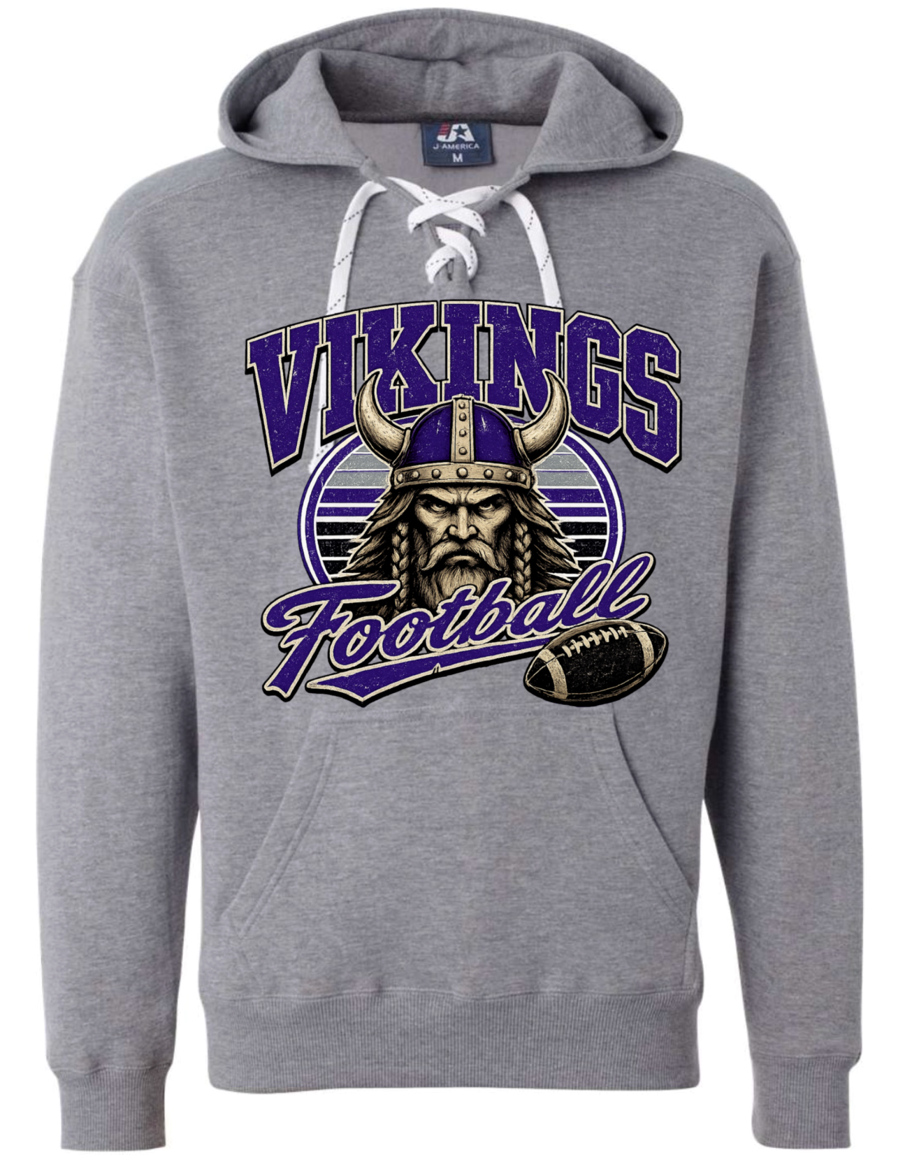 Hoodie lace - Sport Grey - Viking Retro
